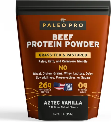 Miniatura 9 de PaleoPro Proteína en Polvo de Res Alimentada con Pasto, de Pastoreo, Sin Jaulas Sin Gluten y Lácteos. Sin Azúcar, Soja, Granos o Carbohidratos