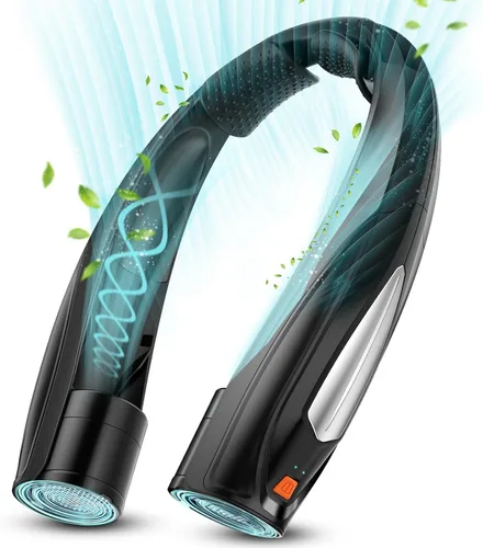 Miniatura 9 de Hionly Ventilador de cuello AI, ventilador personal portátil ajustable de 6 velocidades, recargable, batería de 6000 mAh de enfriamiento más rápido