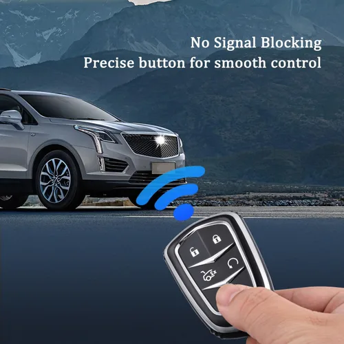 Miniatura 6 de OFFWEGO - Funda para llavero Cadillac, para Cadillac Escalade CTS SRX CT4 CT5 CT6 XTS XT4 XT5 XT6 ATSL SLS STS Funda para llavero inteligente