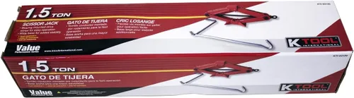 Miniatura 6 de K Tool International 63100 Gato de tijera automotriz de 1.5 toneladas para garajes, talleres de reparación y bricolaje, compacto, portátil, 3,000