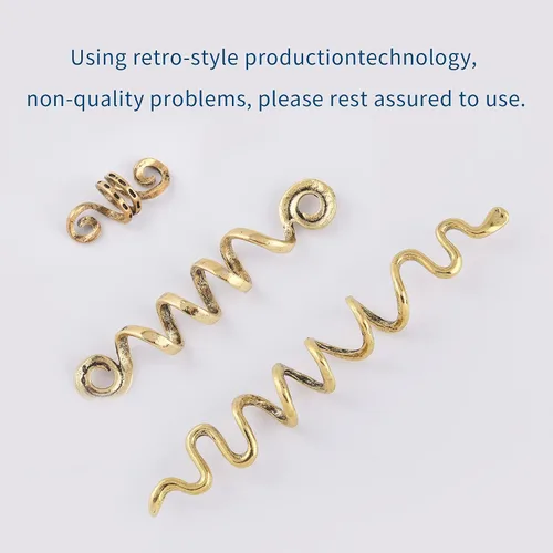 Miniatura 8 de FRDTLUTHW Joyas doradas de serpiente para trenzas, decoración de cabello de Halloween, accesorios de rastas para mujer (paquete de 6)