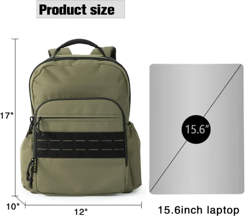 Miniatura 4 de Mochila táctica para computadora portátil de viaje para hombres, mochila de trabajo grande y resistente, aprobada por aerolíneas, mochila