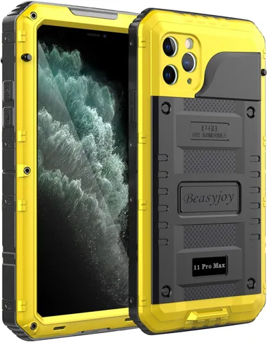 Miniatura 9 de Beasyjoy Funda impermeable para iPhone 14 Pro Max, funda de metal resistente con protector de pantalla integrado, protección de cuerpo completo