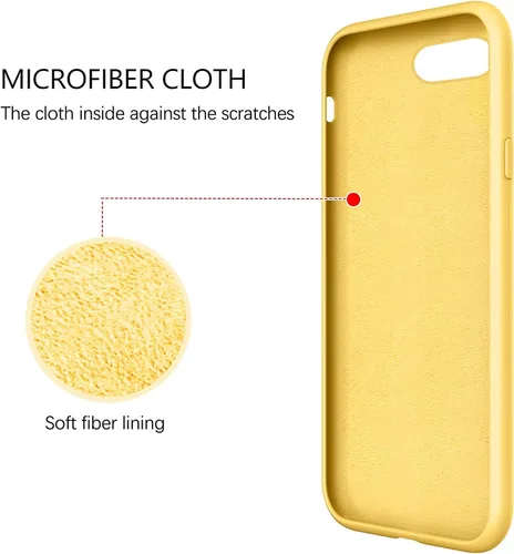 Miniatura 3 de GUAGUA Funda compatible con iPhone SE 2022/2020, iPhone 8, iPhone 7, 4.7 pulgadas, silicona líquida, gel suave, forro de microfibra delgada, cojín