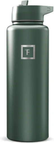 Miniatura 94 de IRON °FLASK Frasco de hidratación para acampar y senderismo con boquilla, botella de agua deportiva de acero inoxidable aislada de boca ancha, Aurora