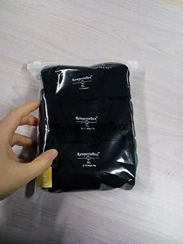 Miniatura 7 de ROMPERINBOX Onsies for Baby Boy Girl Black Multi-pack Short Sleeve Bodysuits