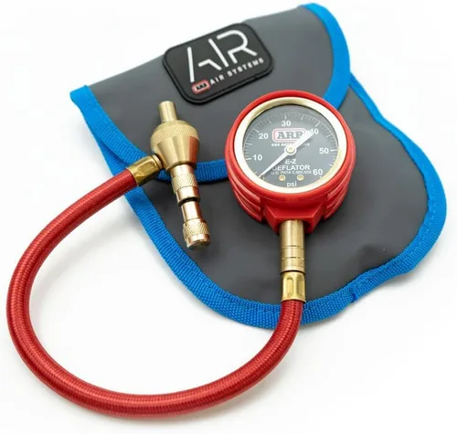 ARB ARB505 Kit de desinflador 10-60 PSI - Medidor de presión de neumáticos, kit de reducción rápida de aire para todoterreno con bolsa de equipo de