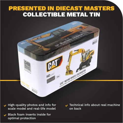Miniatura 6 de Diecast Masters Excavadora de ruedas Caterpillar M318D HO Series Vehículo