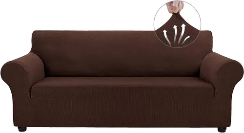 Miniatura 12 de Asnomy Fundas de sofá para sofá de 2 cojines, fundas elásticas para sofá biplaza, protector de mascotas, fundas de muebles para perros y gatos, tela