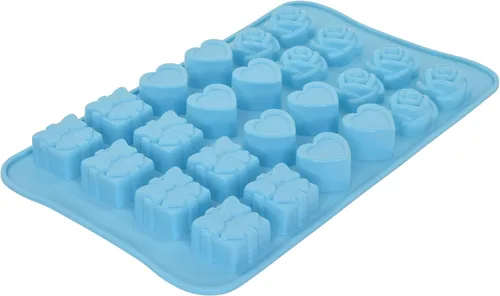 Miniatura 2 de R&M International Molde de silicona de regalo 9000, corazón y rosa para dulces, chocolate, cera y más