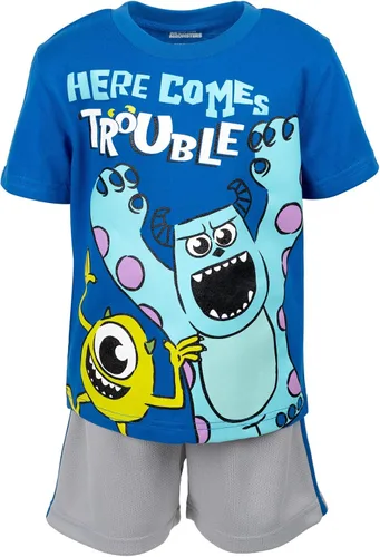 Miniatura 5 de Disney Winnie the Pooh Lion King Pixar Monsters Inc Toddler Boys T-Shirt and Mesh Shorts Outfit Set Toddler to Big Kid