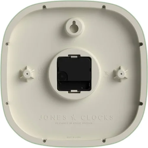 Miniatura 7 de JONES CLOCKS® Reloj de pared Sprite Reloj cuadrado redondo retro moderno 10 pulgadas Verde menta Neo Números fáciles de leer Perfecto