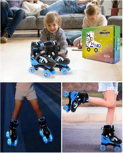 Miniatura 7 de Patines de Ruedas para Niños, 4 Patines de Ruedas Ajustables con Ruedas Iluminadas, Patines de Ruedas para Niñas y Niños, Niños Principiantes