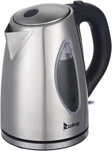 Miniatura 9 de Ochine Hervidor eléctrico de acero inoxidable, hervidor de café, calentador de agua caliente inalámbrico, 1500 W, hervir rápido con luz LED, apagado