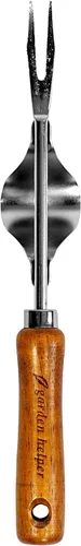Miniatura 4 de Extractor de malezas de acero japonés resistente con mango de madera, herramienta de deshierbe manual, desbrozadora manual para jardín, herramienta