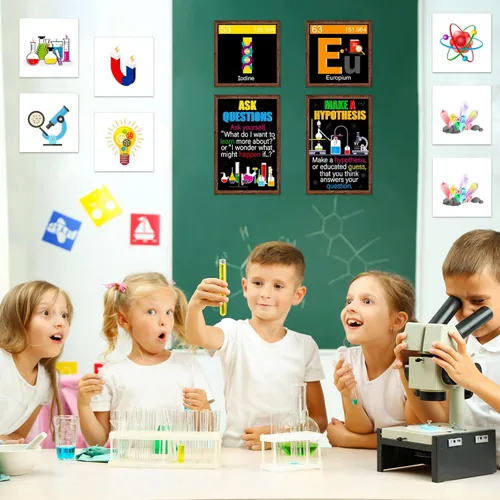 Miniatura 7 de Zonon 27 Pieces Science Bulletin Board Set Laminated Scientist Posters Classroom Decoration Banner Wall Decoration for Teachers Science Lab Cutouts