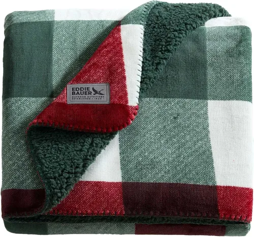 Miniatura 8 de Eddie Bauer - Oversized Throw Blanket 50x70, Reversible Plush Blanket for Couch or Bed, Animal Print Room Decor (Animal Plaid Brown)