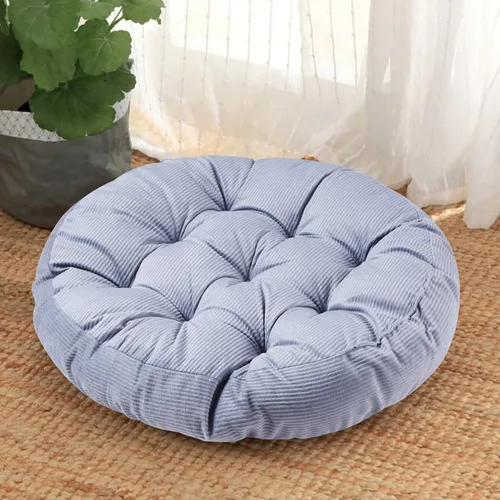 Big Hippo Cojín grande de 22 pulgadas, asiento de pana suave para adultos, soporte de meditación de alto rebote para aliviar la presión en suelos