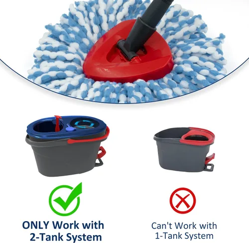 Miniatura 2 de Base de cabezal de repuesto para mopa giratoria compatible con el sistema de tanque 2 de Ocedar RinseClean Solo base de cabezal de repuesto