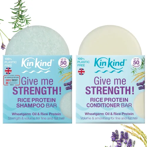 Miniatura 14 de KinKind NOURISH me! Set de barra de champú y acondicionador Barras de champú y acondicionador de aceite de argán y aceite de coco para hidratación