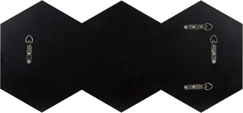 Miniatura 5 de Kate and Laurel Royce Modern Glam - Espejo de pared con trío hexagonal, 30 x 14, dorado