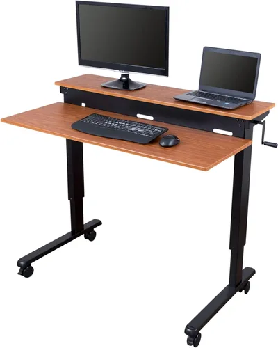 Miniatura 14 de DESK STORE - Escritorio para computadora ajustable para estar sentado o parado