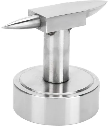 Miniatura 8 de Alucy Yunque de doble cuerno para procesamiento de joyas con base ancha, suministros de cuentas, yunque de doble cuerno
