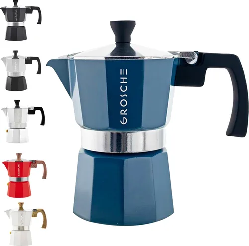 Miniatura 23 de GROSCHE Milano Cafetera Moka para Preparar Espresso en la Estufa, 9 Tazas de Café, 15.2 oz, Negro. Cafetera Cubana para Preparar Café en la Estufa