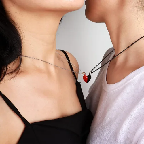 Miniatura 2 de Long tiantian Juego de 6 collares Yin Yang a juego para parejas, collar Ying Yang para 2 pulseras a juego para mejores amigos, pulseras de relación