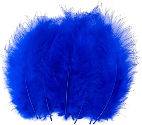 Miniatura 12 de Paquete de 100 plumas de marabú de pavo esponjosas de 4 a 6 pulgadas para manualidades, atrapasueños con flecos, plumas de colores, paquete