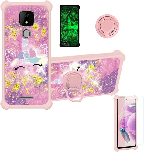 Miniatura 37 de jioeuinly JSF-DJS - Funda compatible con Nothing Phone 2a con protector de pantalla de vidrio templado, policarbonato duro + silicona suave, soporte