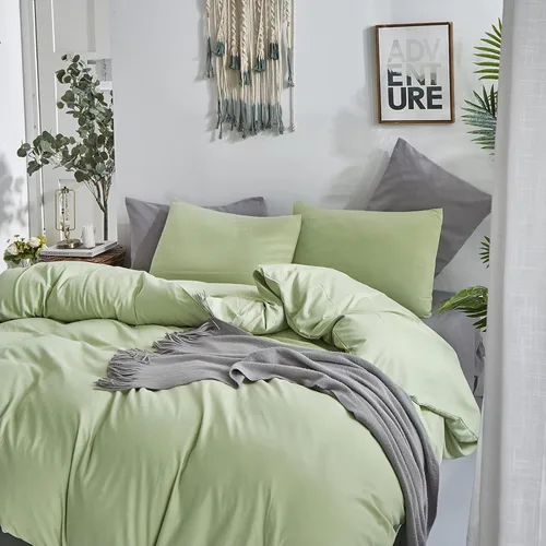Miniatura 229 de CLOTHKNOW - Juego de edredón verde militar tamaño completo de 3 piezas, juego de ropa de cama verde oscuro, edredón suave con 2 fundas de almohada