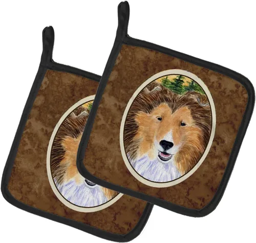 Miniatura 62 de Caroline's Treasures SS8617PTHD - Juego de soportes para ollas de cocina resistentes al calor, almohadillas calientes para horno para cocinar, Husky
