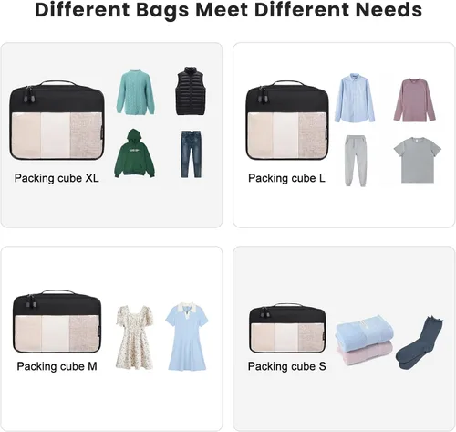 Miniatura 5 de BAGAIL Organizadores de embalaje transparentes para accesorios de viaje, maleta de equipaje