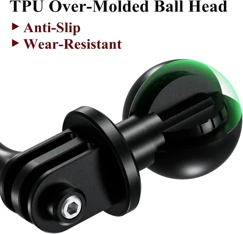 Miniatura 3 de BRCOVAN Adaptador de montaje de trípode de bola de 1 pulgada con rosca de cámara de 1/4 "-20, aleación de aluminio, compatible con soportes RAM