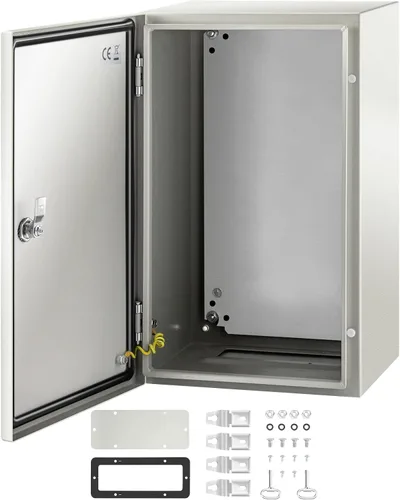 Miniatura 18 de VEVOR NEMA - Caja de acero de 16 x 16 x 6'', caja eléctrica de acero NEMA 4X, IP66 impermeable y a prueba de polvo, caja de conexiones eléctricas