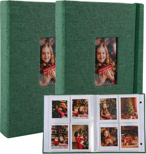 Miniatura 10 de Polaroid - Álbum de fotos, pequeño libro de imágenes con capacidad para 280 fotos, libro de recuerdos beige para imágenes de 2 x 3 pulgadas, álbum