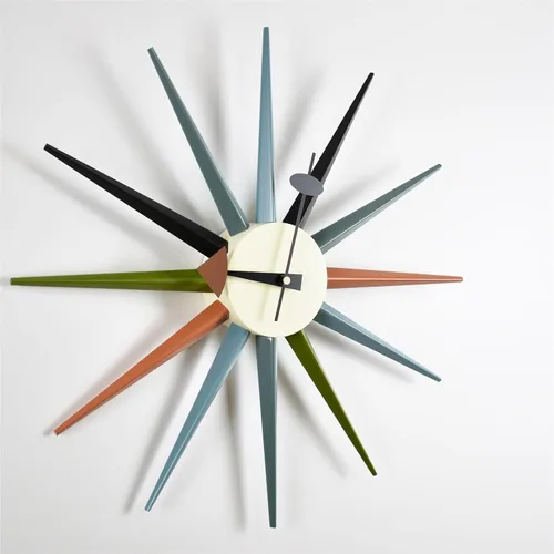Miniatura 7 de Reloj de pared moderno de mediados de siglo, grande, silencioso, sin tictac, de 18 pulgadas, de madera maciza, reloj retro para decoración de sala