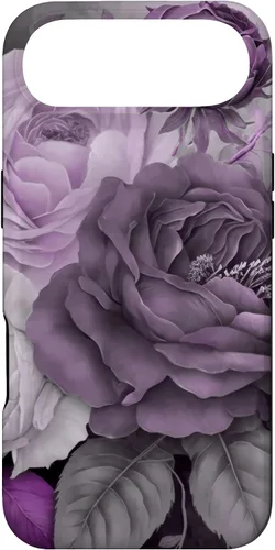 Miniatura 27 de Purple Watercolor Rose Flower Bouquet on Gray Case for iPhone 17