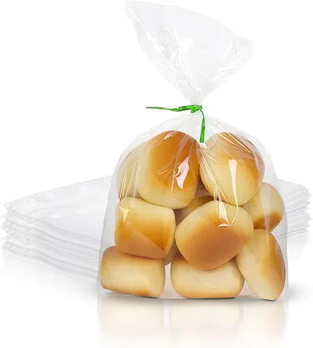 Miniatura 20 de Bolsas de plástico transparente para embalaje, bolsas de polietileno con fuelle de 5 x 4 x 18 pulgadas, bolsa transparente de LDPE de 1 mil