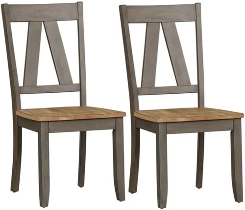 Liberty Furniture Industries Lindsay Farm - Silla lateral con respaldo Splat (RTA), 18 pulgadas de ancho x 22 pulgadas de profundidad x 38 pulgadas
