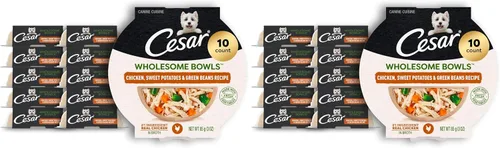Miniatura 16 de Cesar Wholesome Bowls - Comida húmeda para perros adultos, carne de res, pollo, patatas moradas y zanahorias, comida húmeda para perros, 3 oz. por