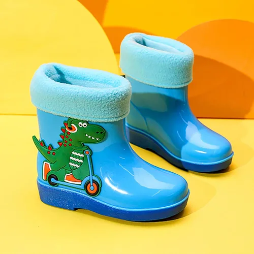 Miniatura 3 de Newborn Rain Boots Toddler Booties Warm Water Shoes Baby Girls Boys Waterproof Non-Slip Cartoon Dinosaur Footwear
