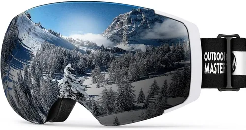 Miniatura 10 de OutdoorMaster Gafas de esquí PRO – sin marco, lente intercambiable, 100% protección UV400, gafas de nieve para hombres y mujeres