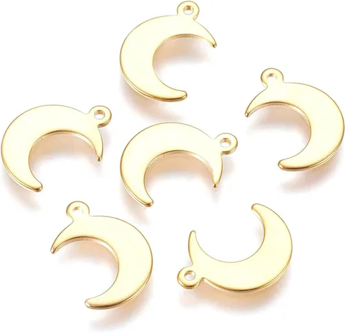 Miniatura 5 de Dijes colgantes de acero inoxidable surtidos de metal para manualidades, collares, pulseras, aretes, llaveros, fabricación de joyas, Acero
