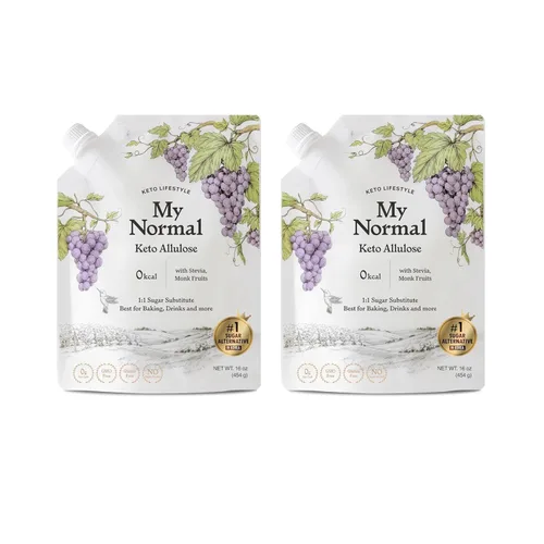Miniatura 12 de My Normal Alulosa en polvo Keto de 16 onzas, mezcla de alulosa, fruta del monje y stevia, 99.8% de alulosa, sustituto de azúcar 1:1, sin OGM, sin