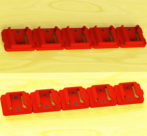 Miniatura 5 de Soporte de Batería para Batería Milwaukee 18 18V (Sin Batería), Paquete de 5 Soportes de Batería de Pared para Almacenamiento en Pared, Furgoneta
