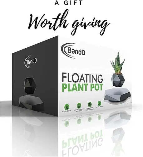 Miniatura 8 de BandDlevs Macetas flotantes para plantas - Maceta levitante - Maceta levitadora para bonsái, suculentas, plantas de aire - Exhibidor magnético
