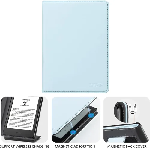 Miniatura 5 de CoBak Case for 6" E-Reader - PU Leather Smart Cover with Auto Sleep/Wake & Hand Strap