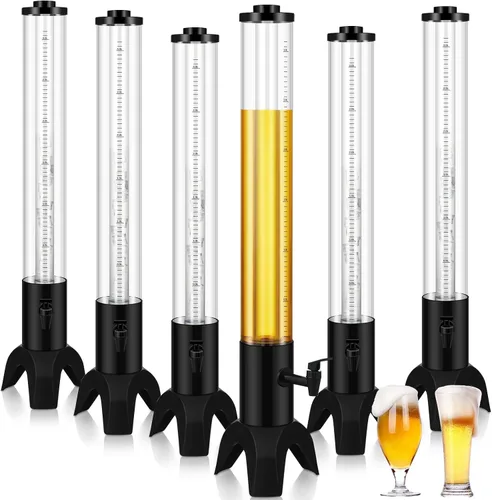Mumufy 6 juegos de 3 l dispensador de torre Mimosa Torre Mimosa con tubo de hielo, dispensadores de cerveza y margarita para fiestas, hogar, bar,